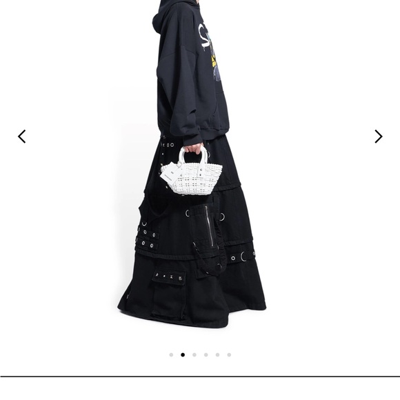 BALENCIAGA WOMEN'S BISTRO XXS BASKET WITH STRAP IN WHITE Retail $1,050 TRADE OK! - Picture 2 of 11